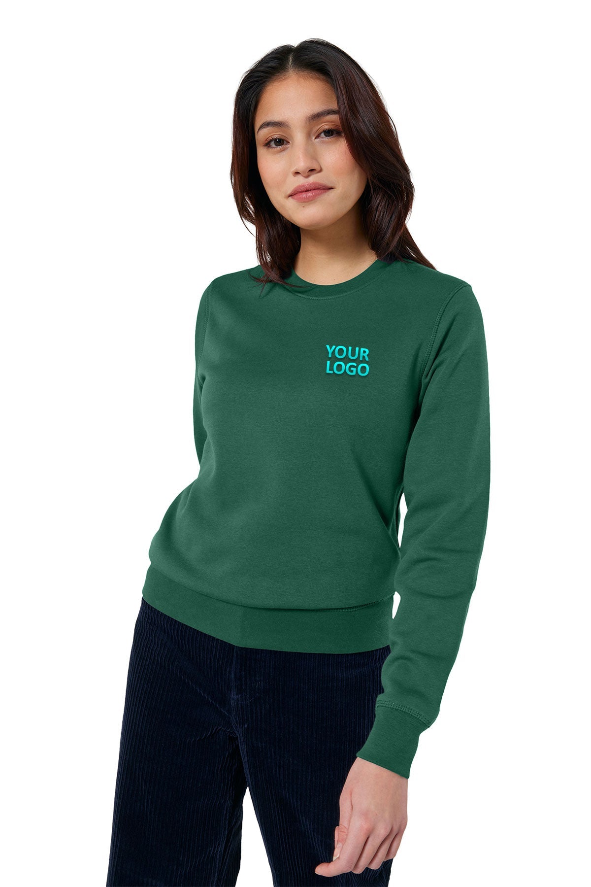Stanley Stella Unisex Roller Crewneck Custom Sweatshirts, Bottle Green