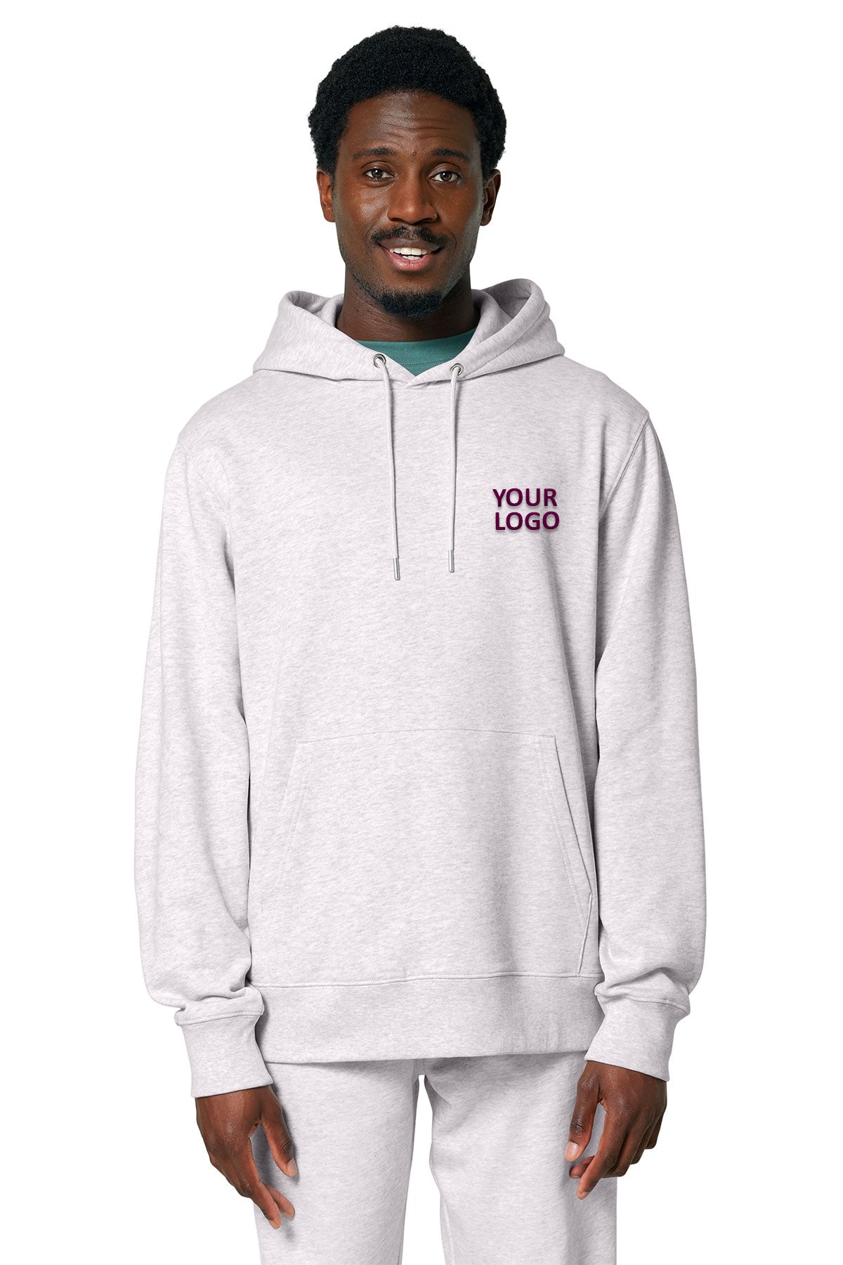 Stanley Stella Unisex Cruiser 2.0 Custom Hooded Sweatshirts, Cool Heather Grey