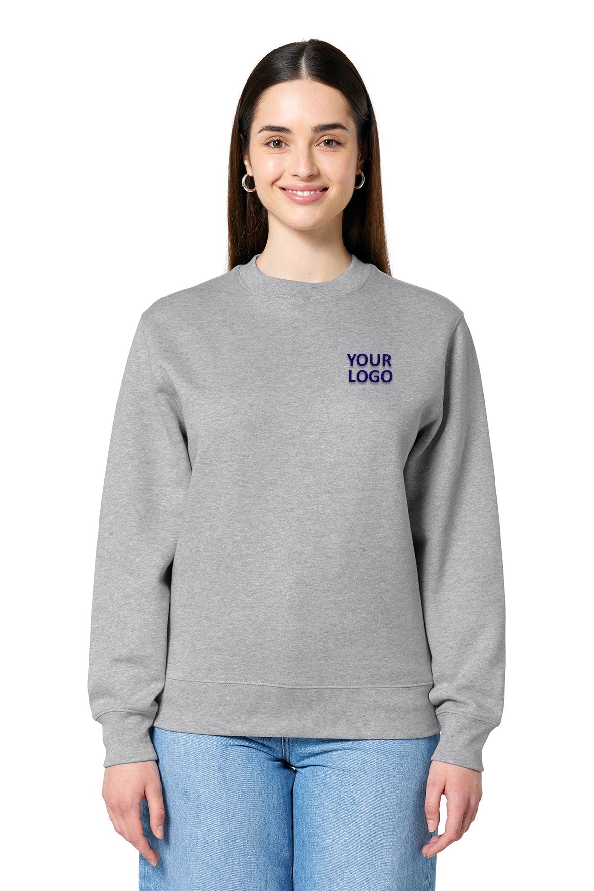 Stanley Stella Unisex Changer 2.0 Crewneck Custom Sweatshirts, Heather Grey