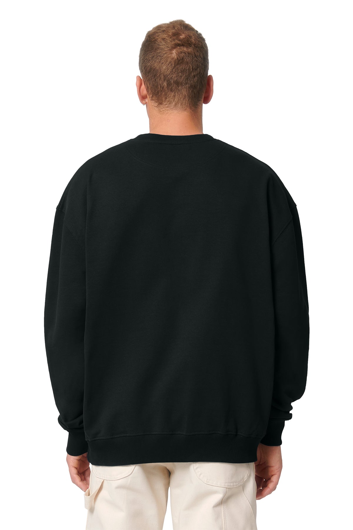 Stanley Stella Unisex Ledger Dry Crewneck Custom Sweatshirts, Black