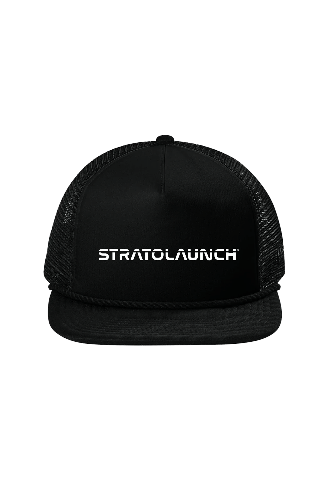 New Era Foam Rope Trucker Cap, Black [Stratolaunch]