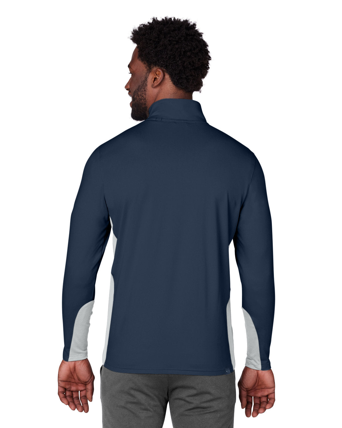 Custom Puma Men's Gamer Golf Quarter-Zip, Navy Blazer [IKG]