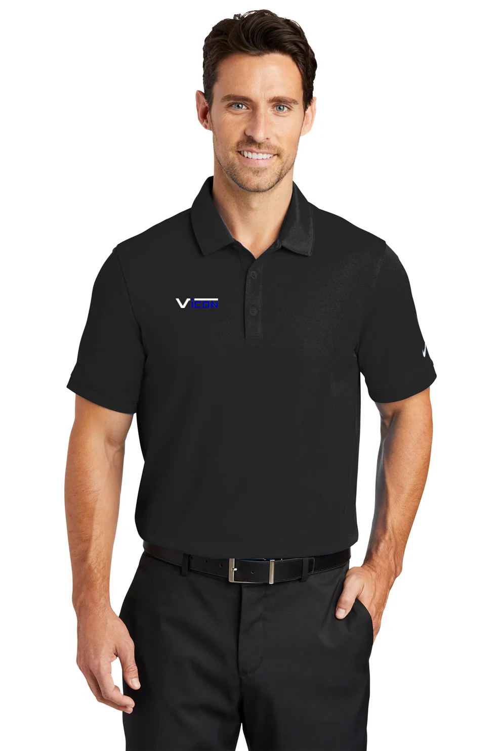 Nike Dri-FIT Icon Pique Modern Fit Polo, Black [Vicon Construction]