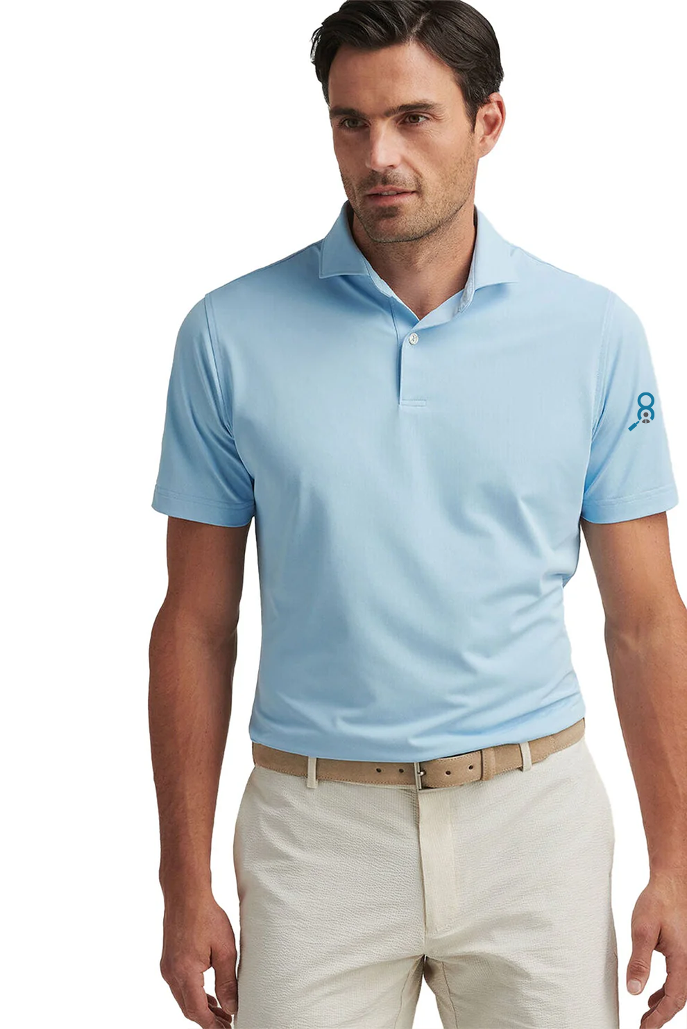 Peter Millar Soul Performance Mesh Polo, Blue Frost [Real8 Group]