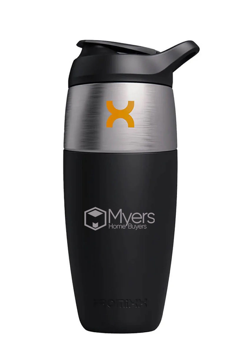 Promixx Pursuit Insulated 32oz Classic Custom Shaker Bottles, Black [Myers Home Buyers]