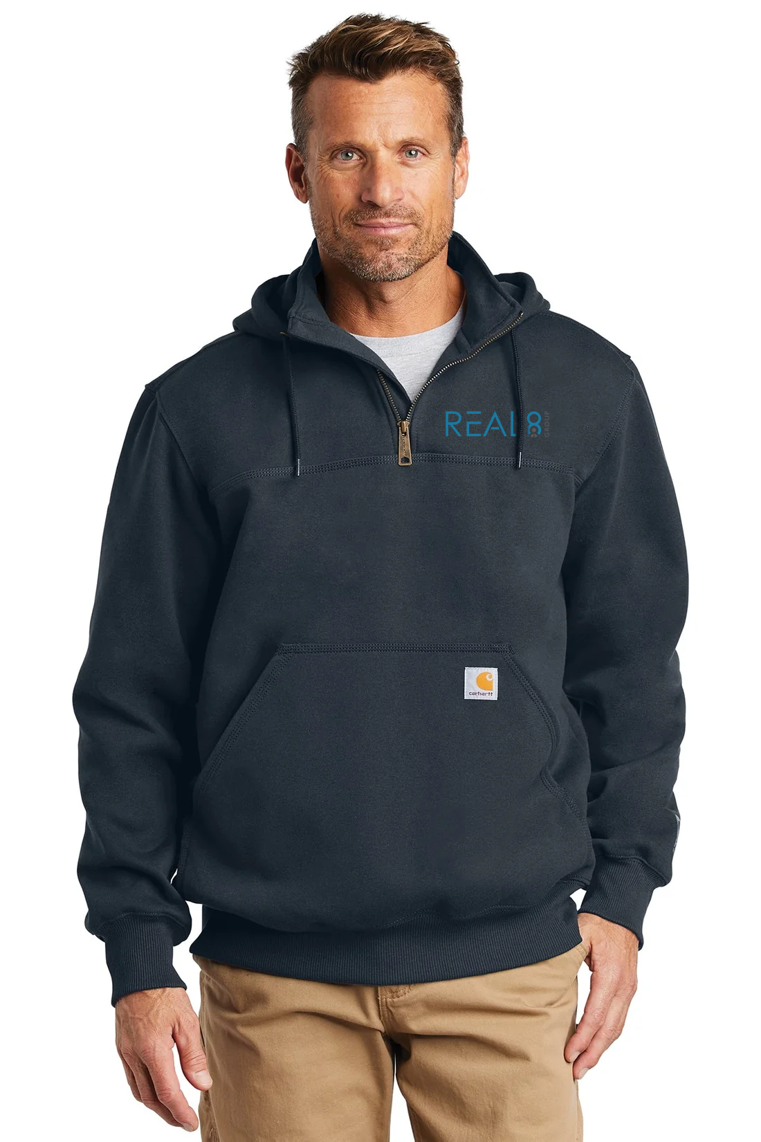 Carhartt Rain Defender Paxton Zip Sweatshirt, New Navy [Real8 Group]