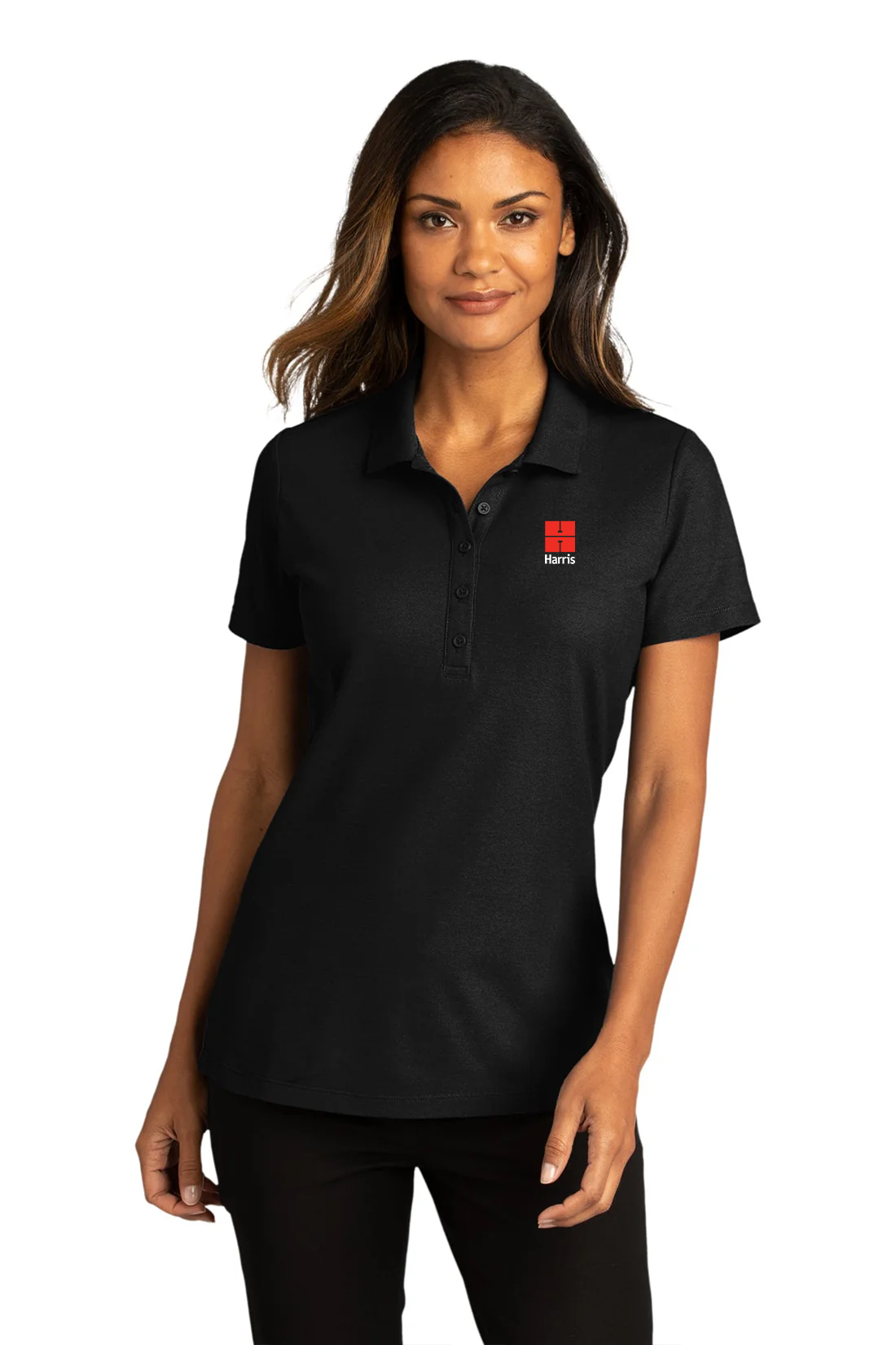 Port Authority Womens SuperPro React Polo, Deep Black [Harris & Associates]
