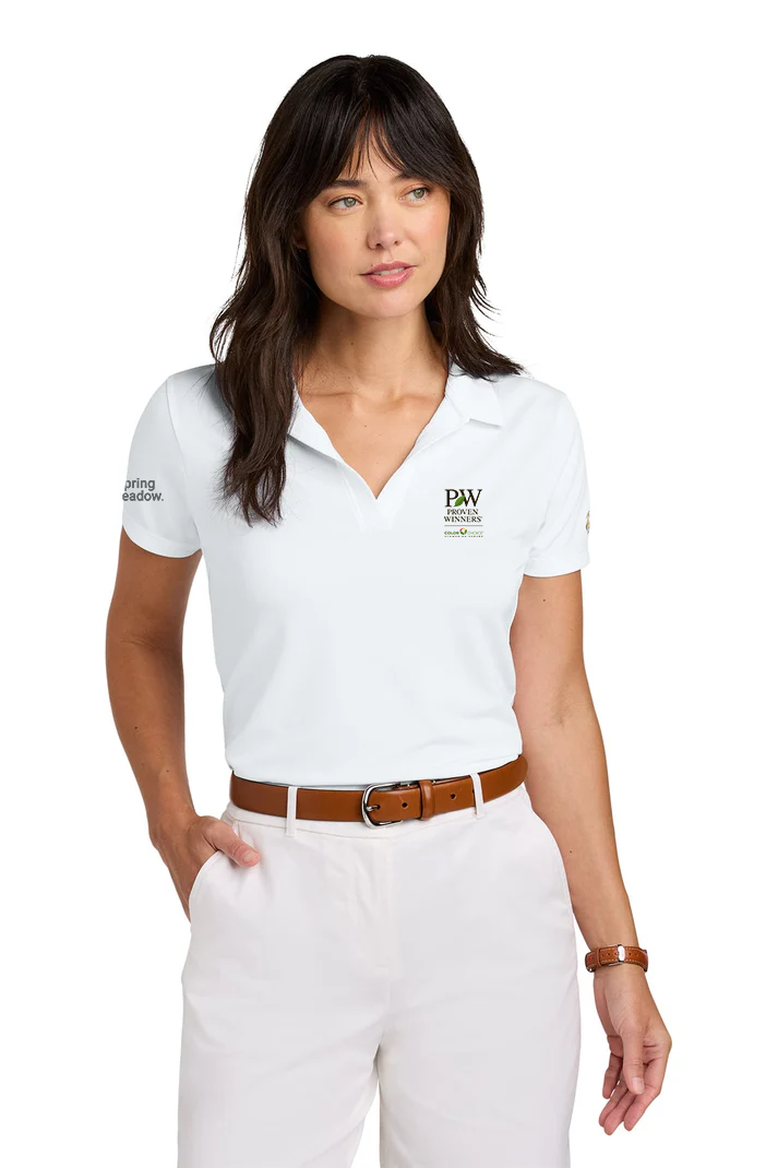 Brooks Brothers Womens Mesh Pique Performance Polo, White [Spring Meadow Nursery]