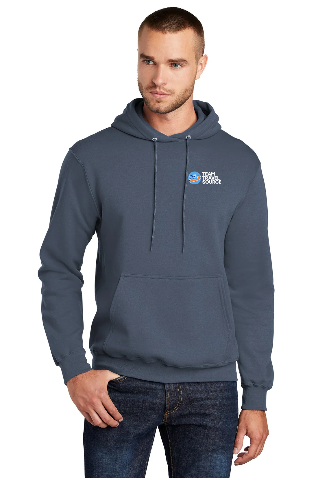 Port & Company Core Fleece Hoodie, Steel Blue [Team Travel Source]