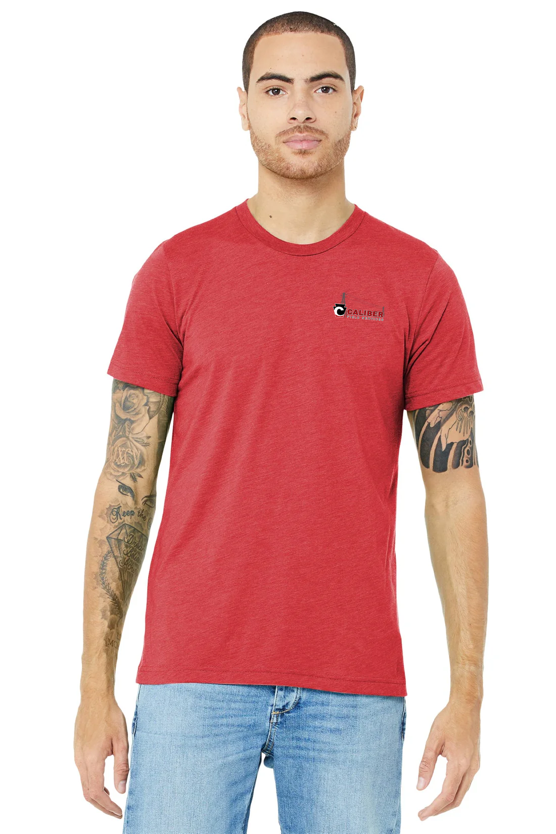 Bella Canvas Unisex Triblend T-Shirt, Red [Caliber Field Services, Inc.]