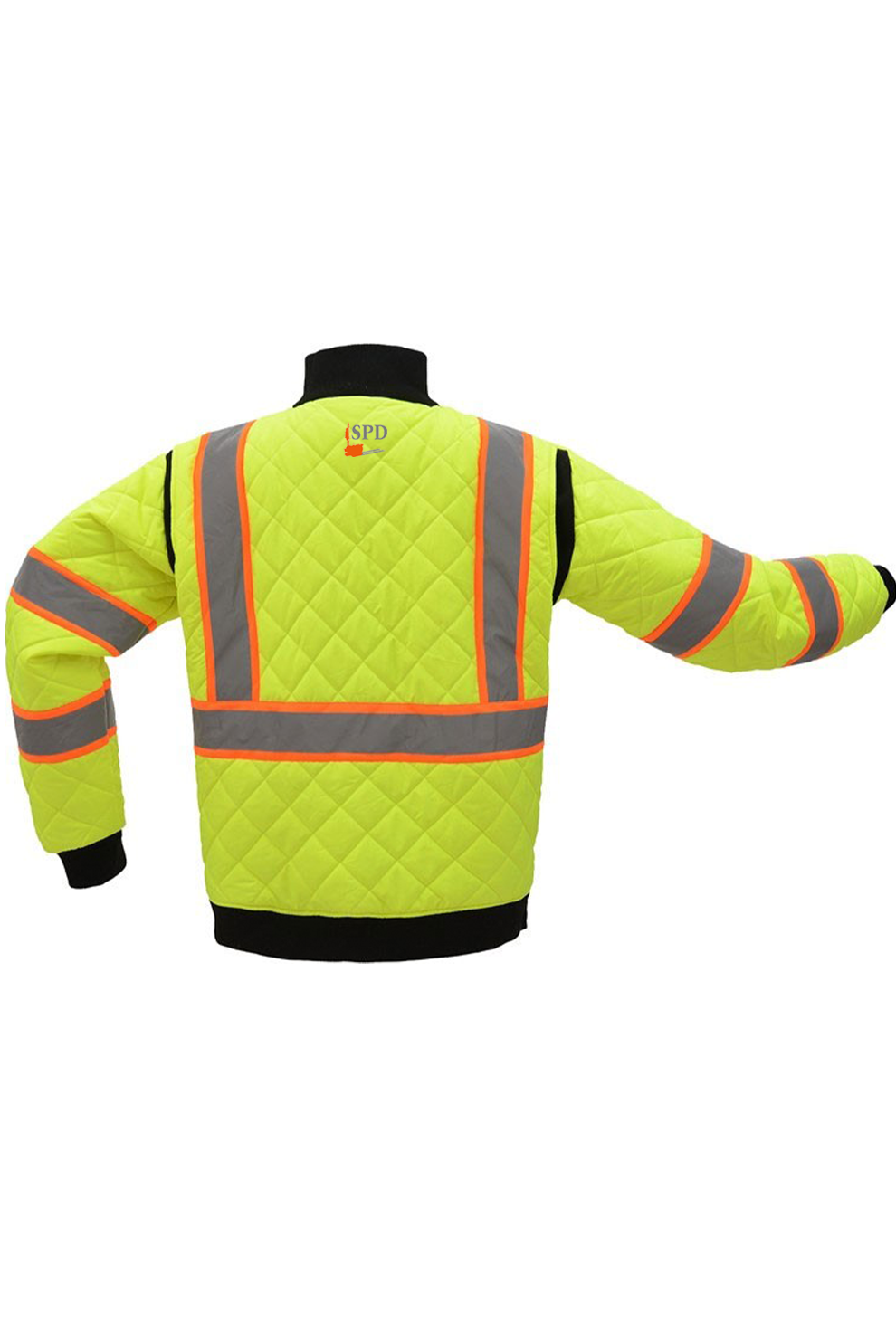 GSS CLASS 3 TWO TONE QUILTED JACKET, LIME [Solar Pile Driver]