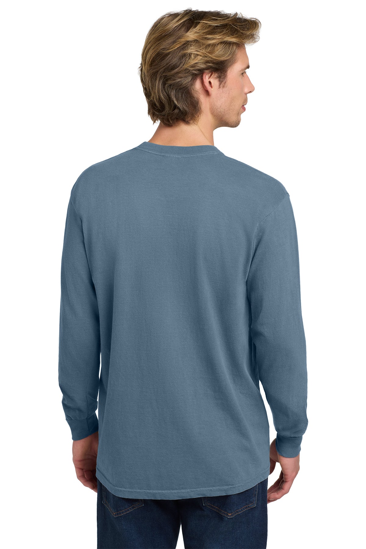 Comfort Colors Heavyweight Custom Ring Spun Long Sleeve Tees, Blue Jean