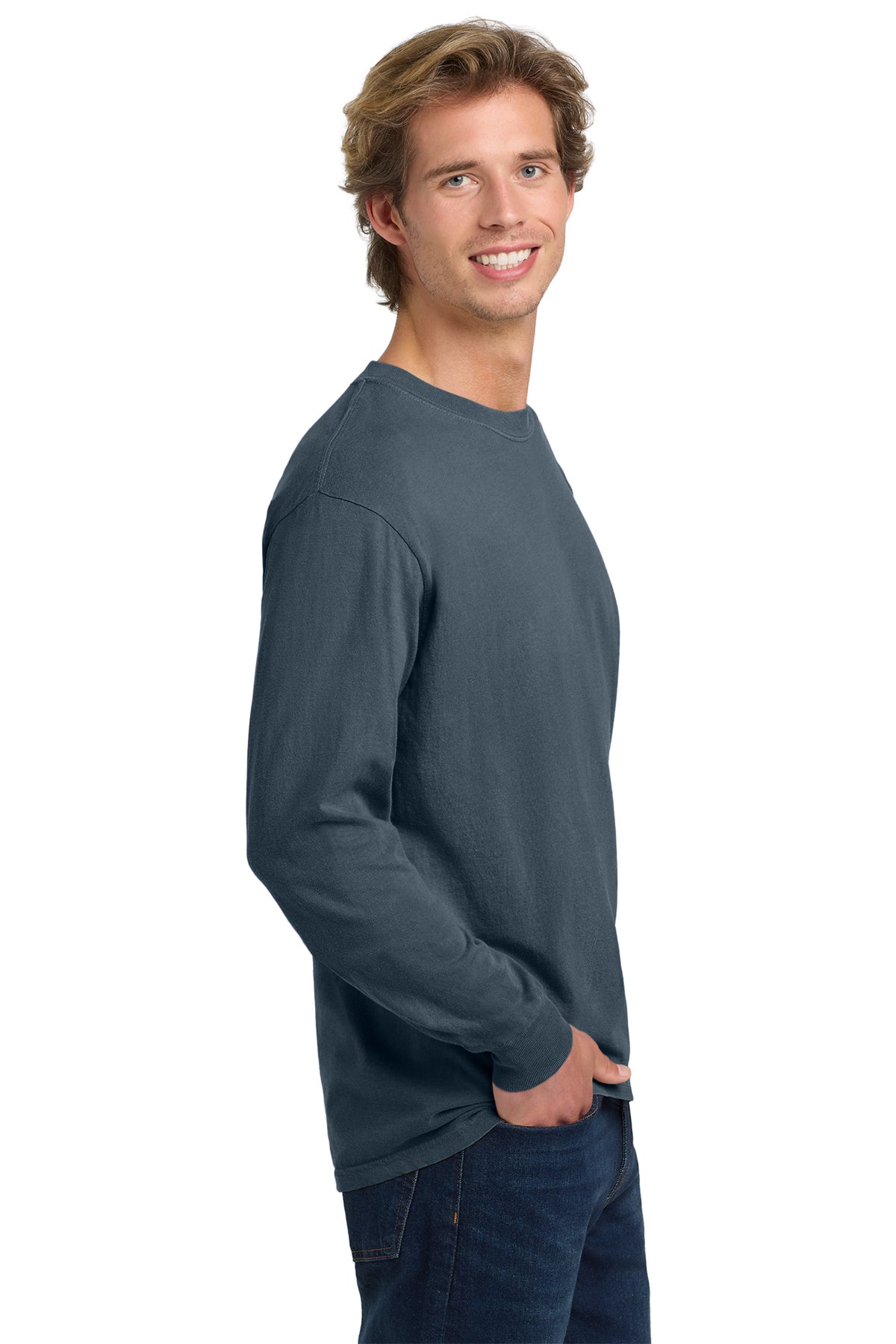 Comfort Colors Heavyweight Custom Ring Spun Long Sleeve Tees, Denim