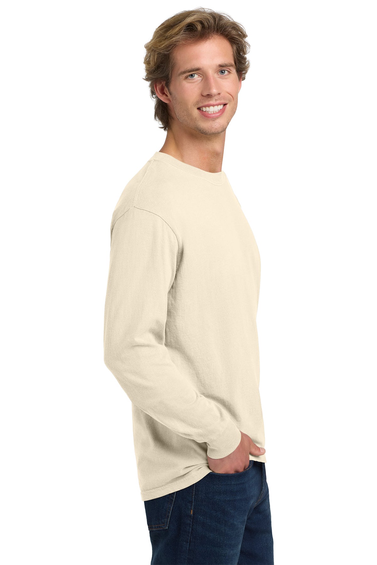 Comfort Colors Heavyweight Custom Ring Spun Long Sleeve Tees, Ivory