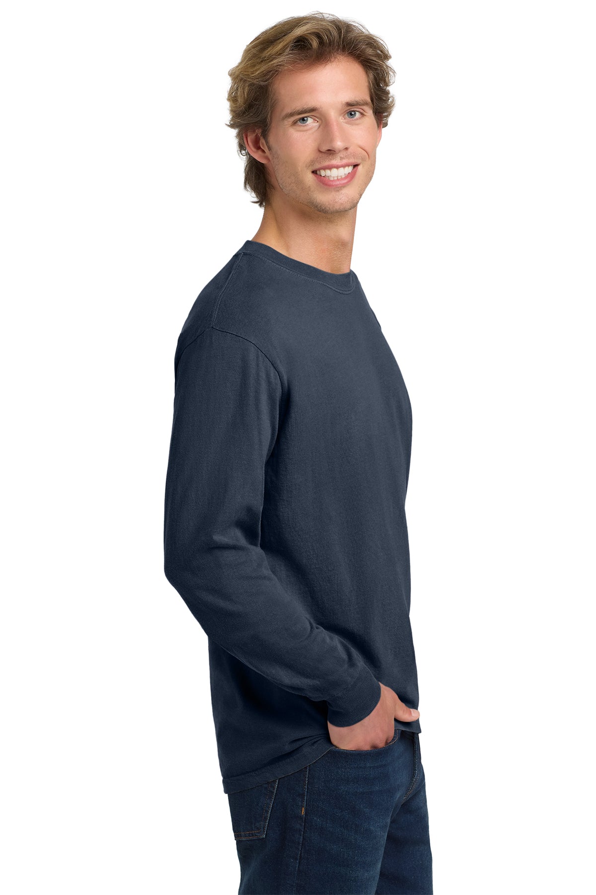 Comfort Colors Heavyweight Custom Ring Spun Long Sleeve Tees, Navy