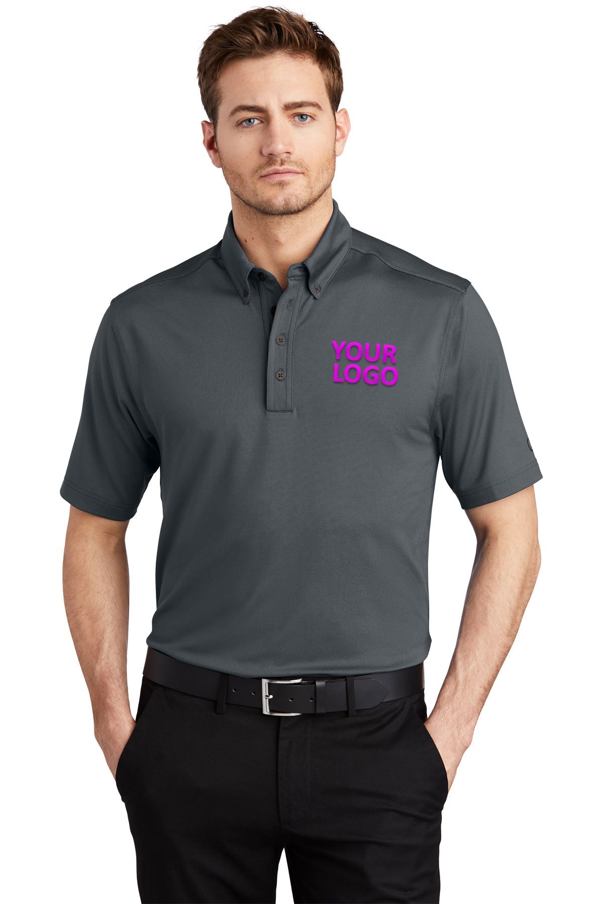 OGIO Gauge Customized Polos, Diesel Grey [Orange by Fooda]