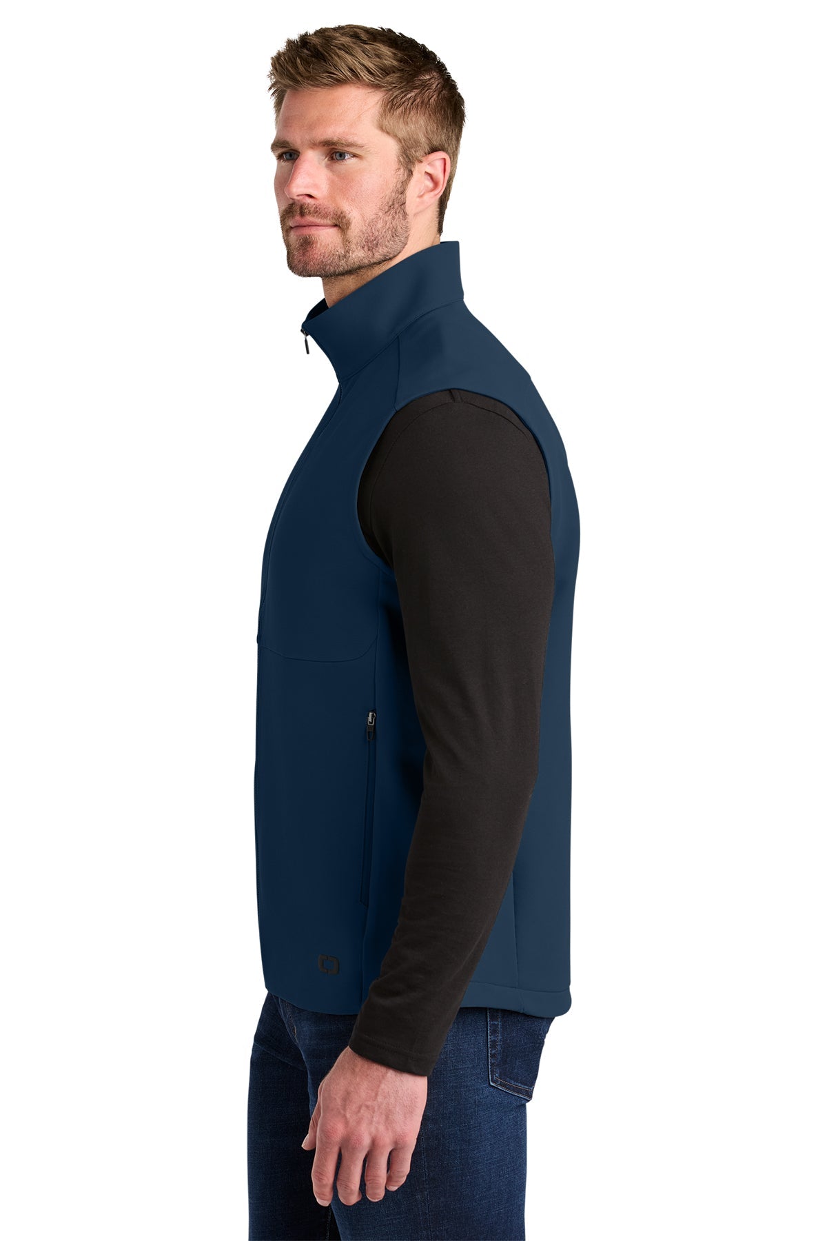 OGIO Kinetic Soft Shell Custom Vests, River Blue Navy