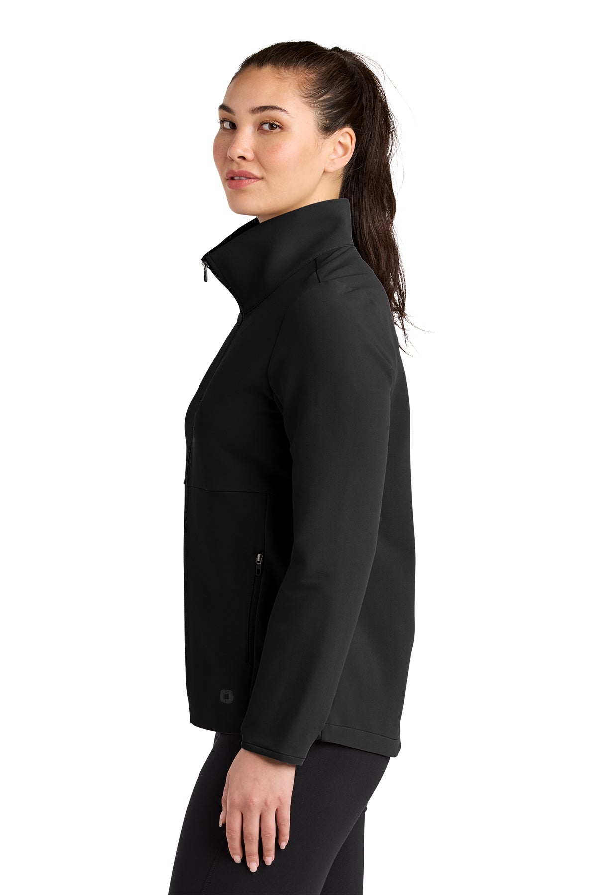 OGIO Womens Kinetic Soft Shell Custom Jackets, Blacktop