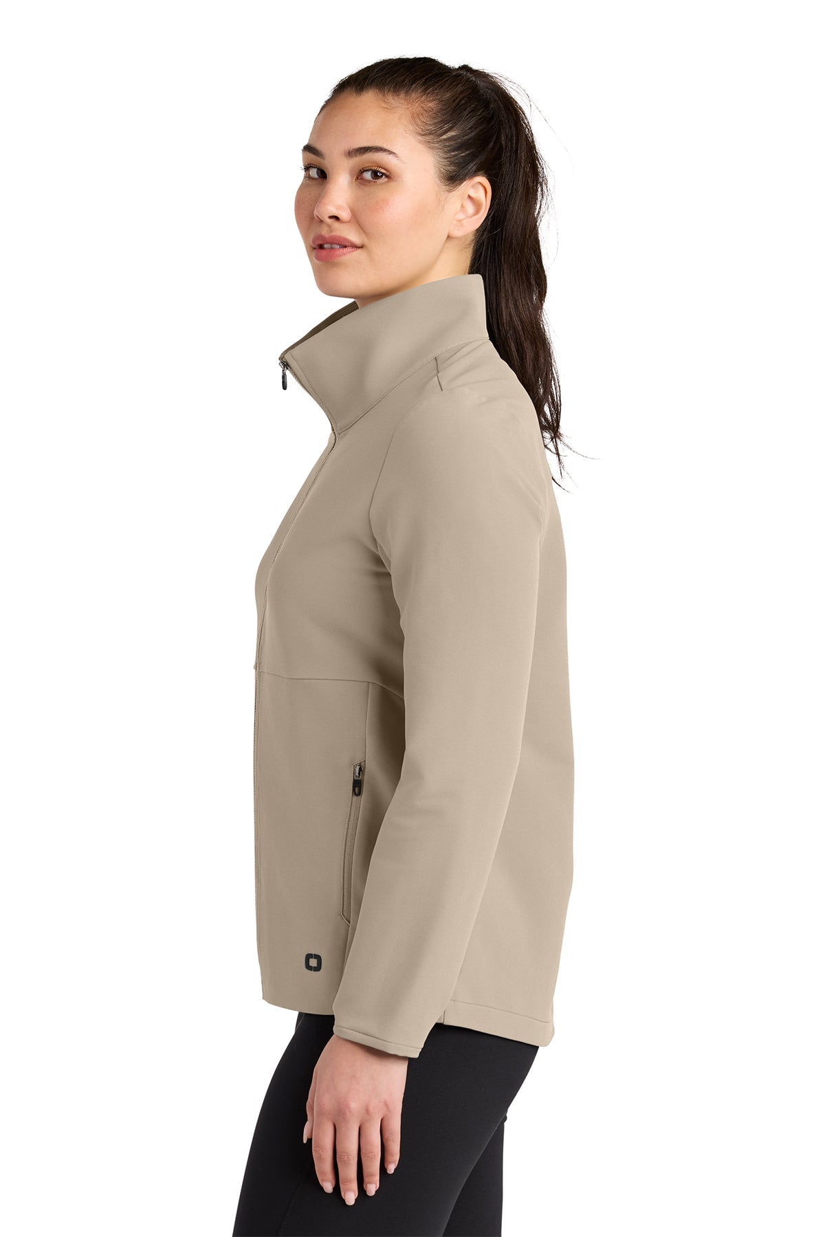 OGIO Womens Kinetic Soft Shell Custom Jackets, Sahara