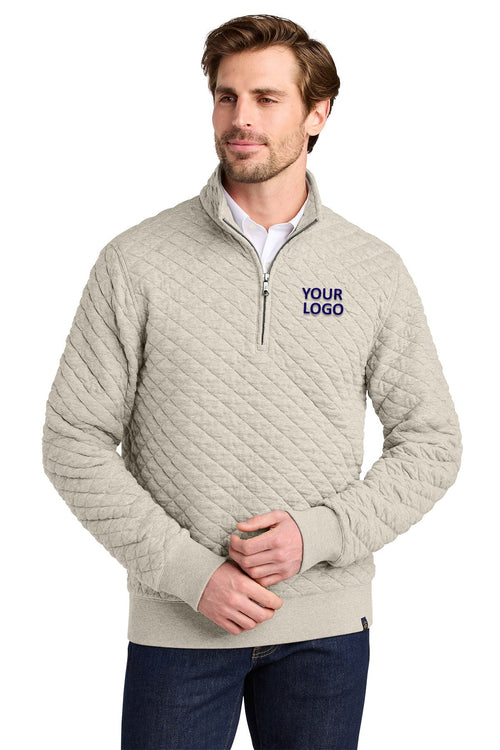 Brooks Brothers Womens Diamond Quilt Custom Full-Zips, Oatmeal Heather
