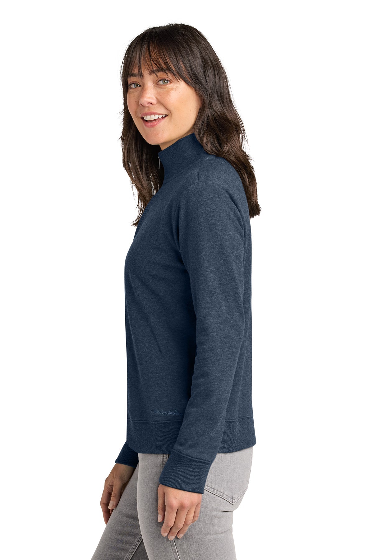 TravisMathew Womens Ocean Villa Custom 1/4-Zips, Blue Heather
