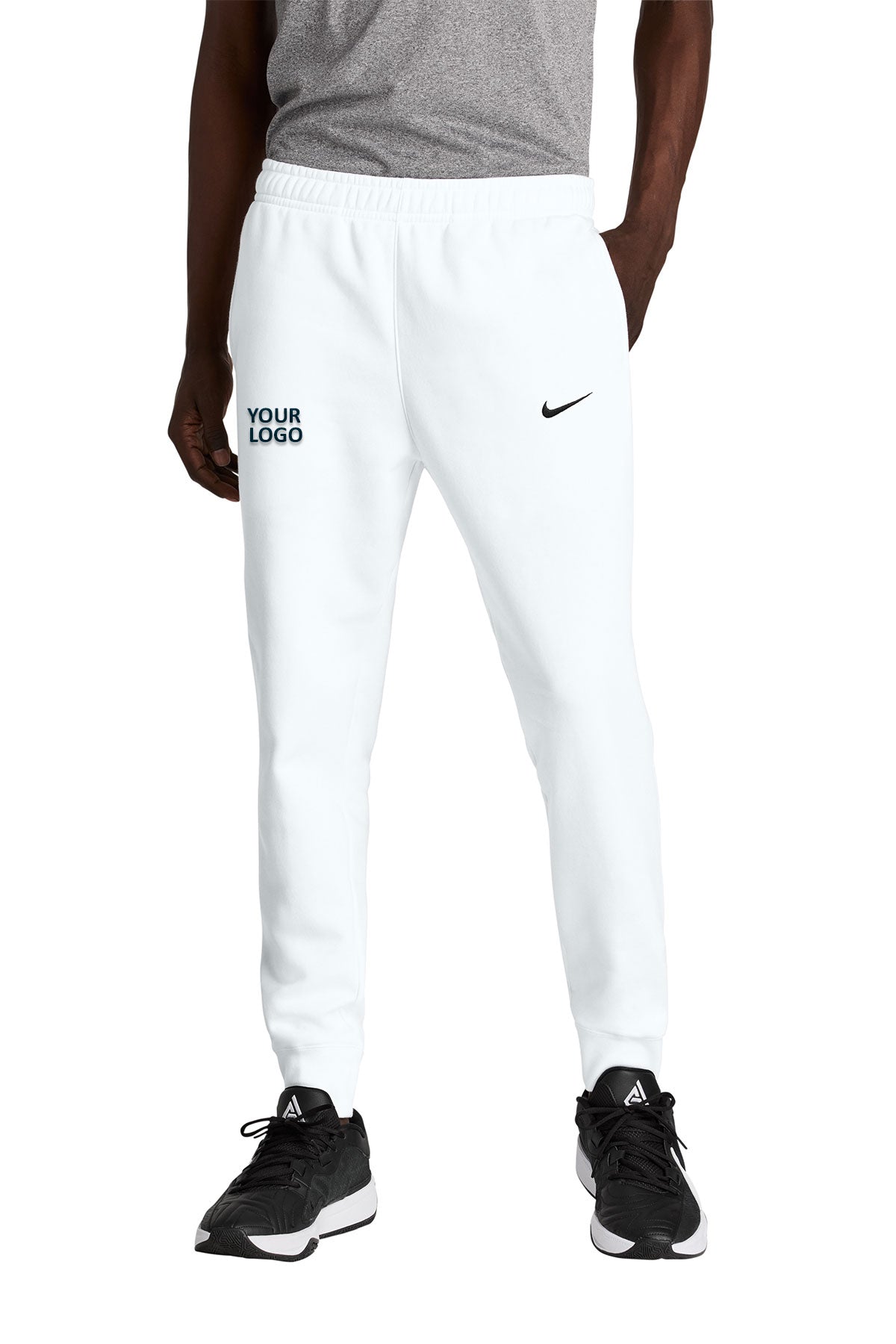 Nike Club Fleece Custom Joggers, White