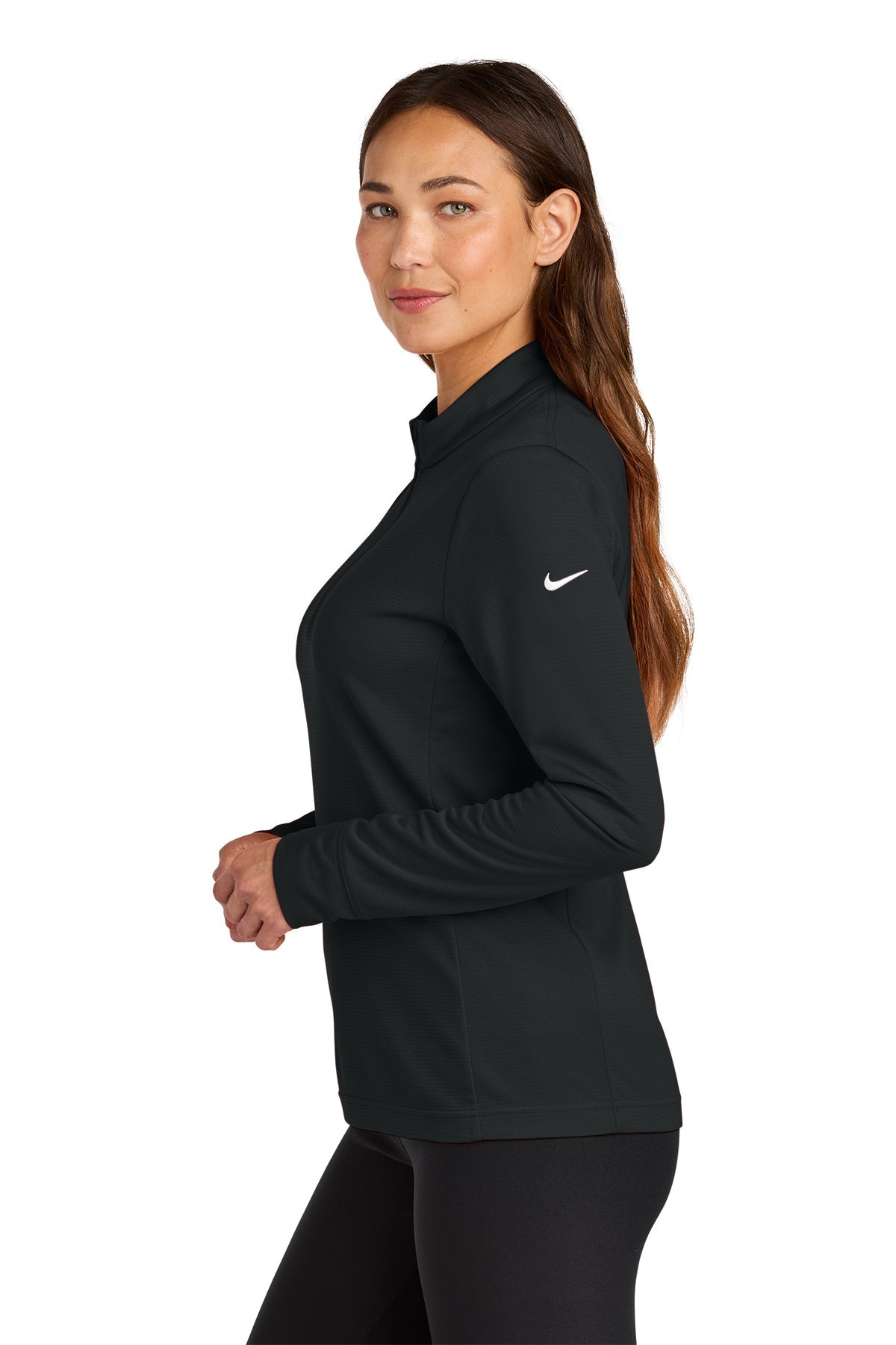 Nike Womens Essential Custom 1/2-Zip Cover-Up, Black
