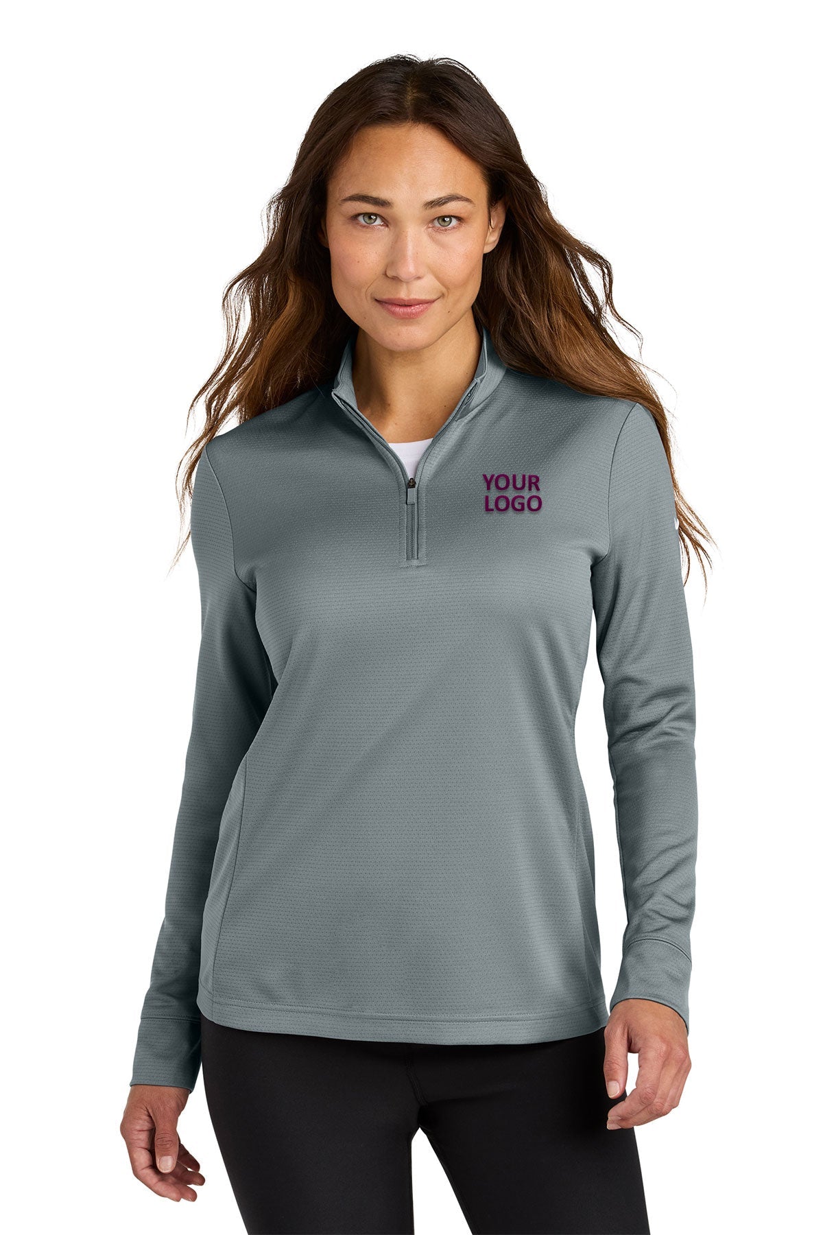 Nike Womens Essential Custom 1/2-Zip Cover-Up, Cool Grey