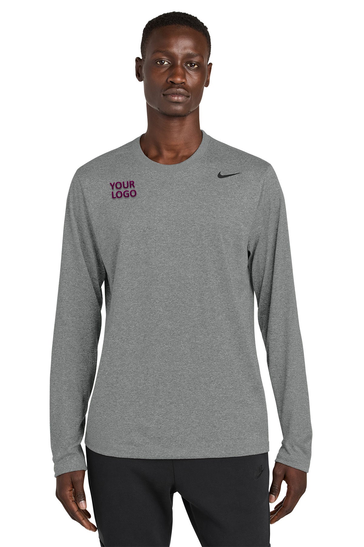 Nike Team rLegend Custom Long Sleeve Tee's, Carbon Heather