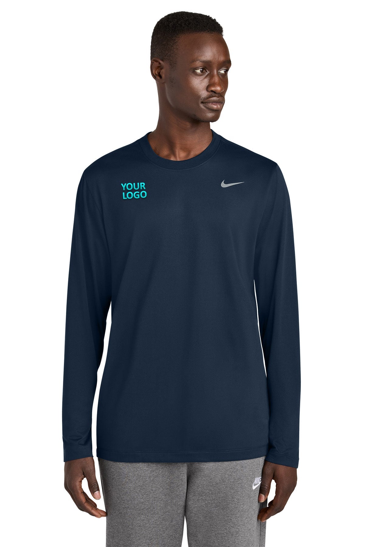 Nike Team rLegend Custom Long Sleeve Tee's, College Navy