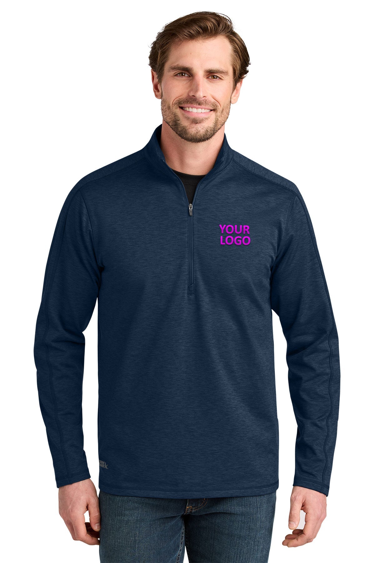 Eddie Bauer Adventurer Custom 1/4-Zips, River Blue Navy Heather