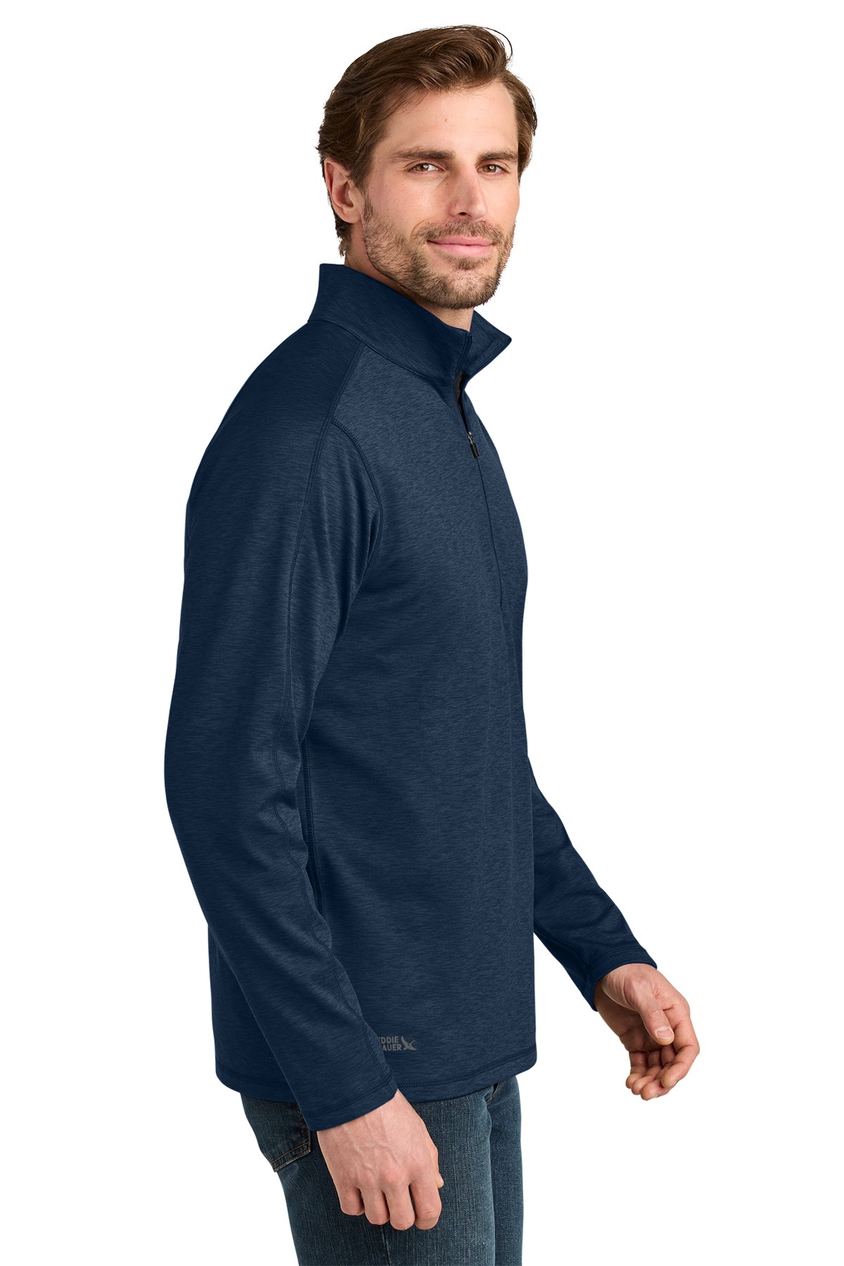 Eddie Bauer Adventurer Custom 1/4-Zips, River Blue Navy Heather