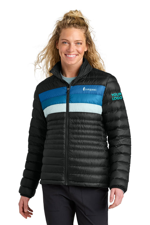 Cotopaxi Fuego Custom Down Jackets, Black/ Atlantic