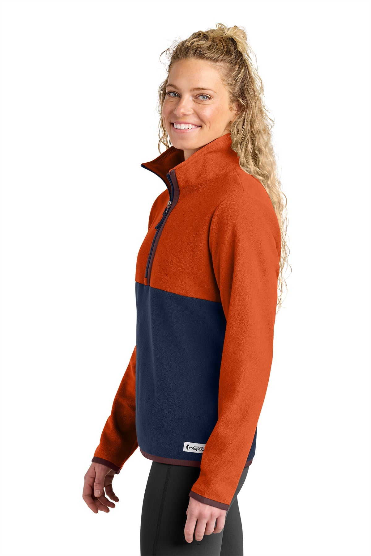 Cotopaxi Womens Amado Custom 1/2-Zips Fleece, Canyon/ Maritime