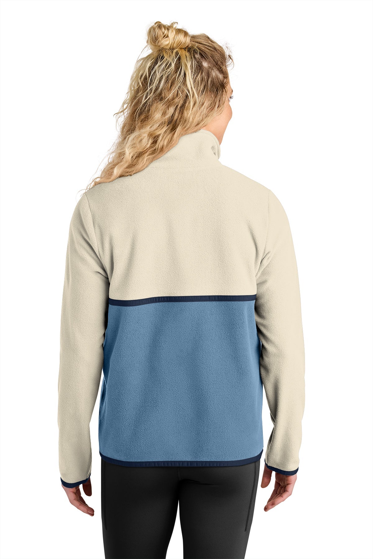Cotopaxi Womens Amado Custom 1/2-Zips Fleece, Cream/ Fjord