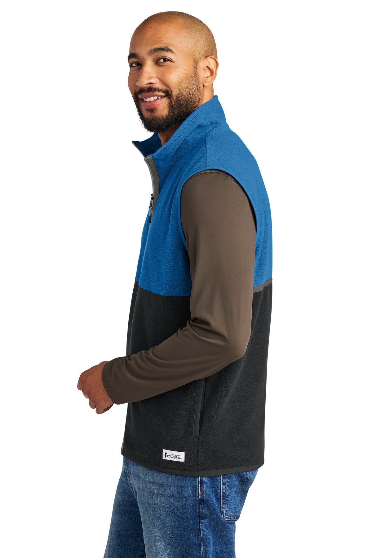 Cotopaxi Amado Custom Fleece Vests, Atlantic/ Black