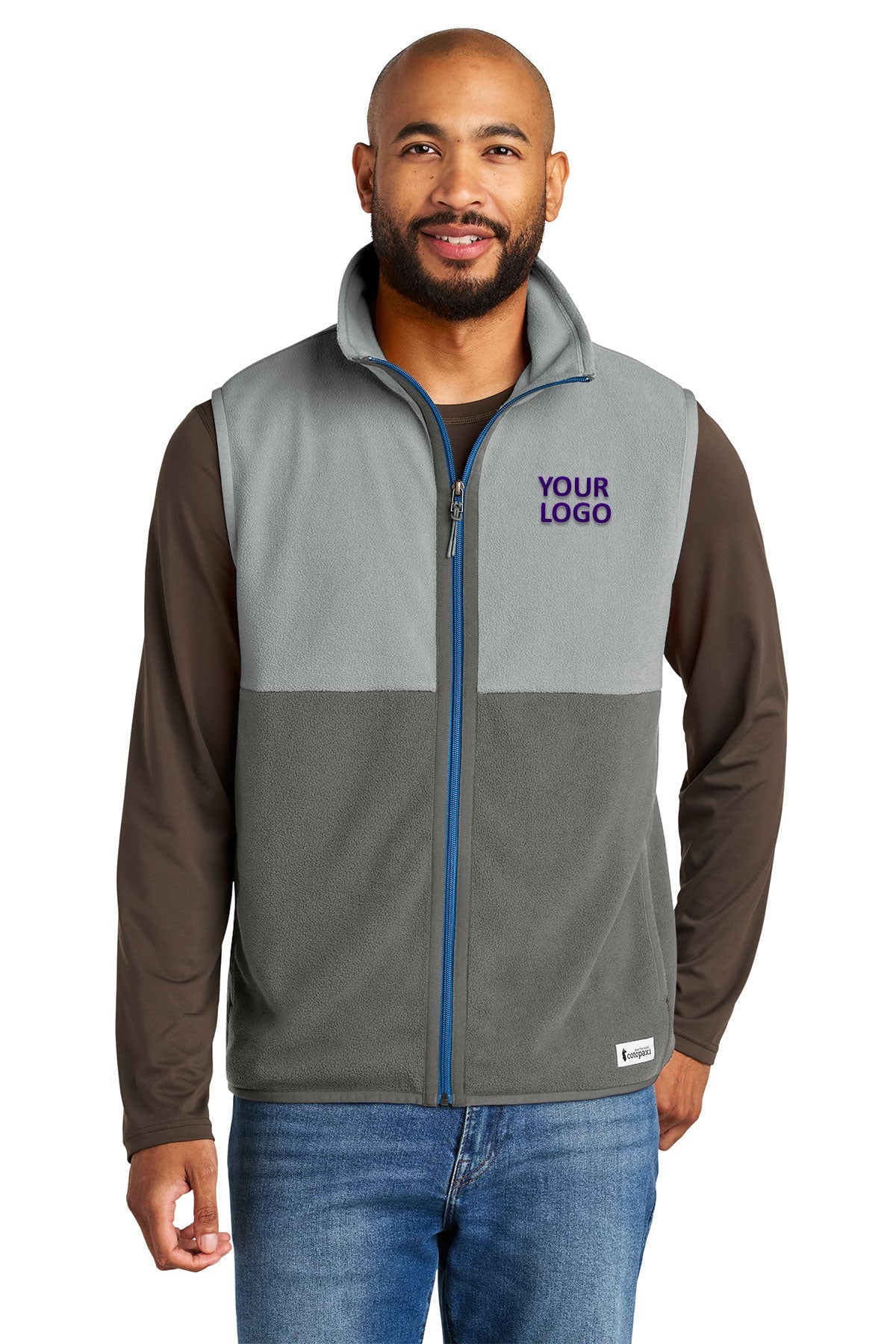 Cotopaxi Amado Custom Fleece Vests, Smoke/ Cinder