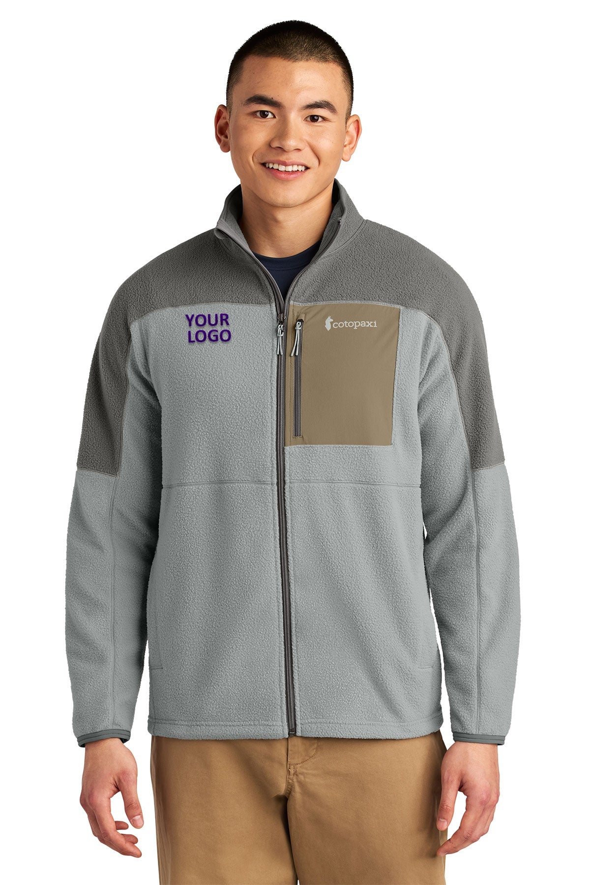 Cotopaxi Abrazo Full-Zip Custom Fleece Jackets, Cinder/ Smoke