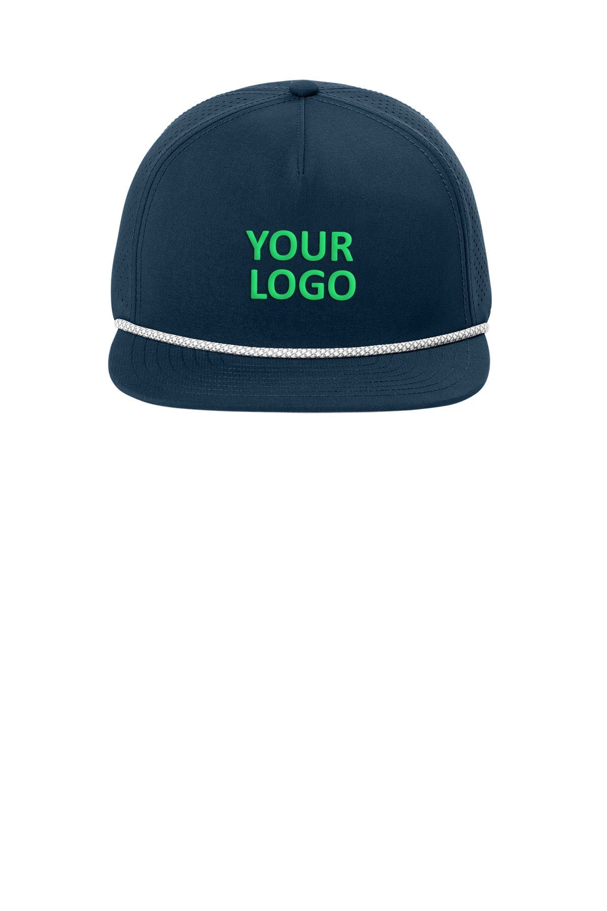 OGIO 5-Panel Rope Performance Custom Caps, River Blue Navy [Horizontal]