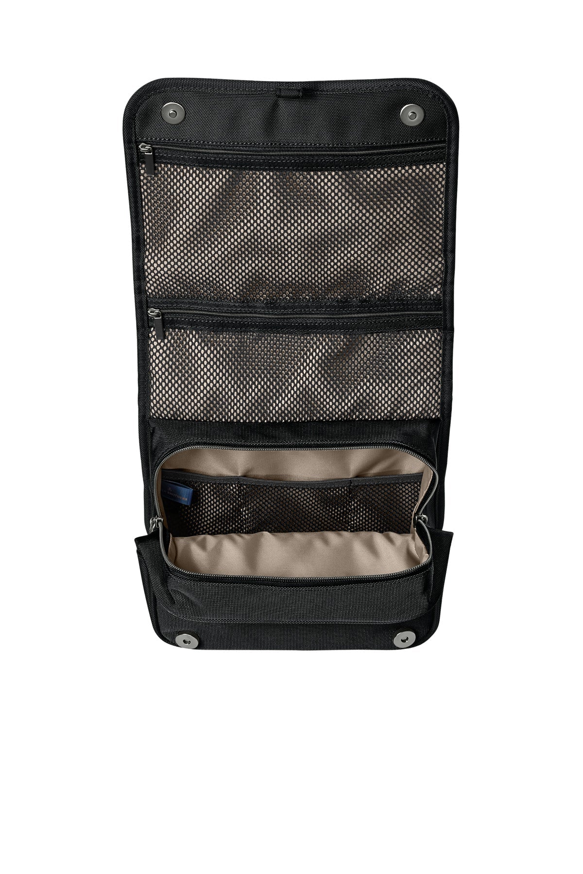 Brooks Brothers Oxford Small Custom Travel Bags, Deep Black