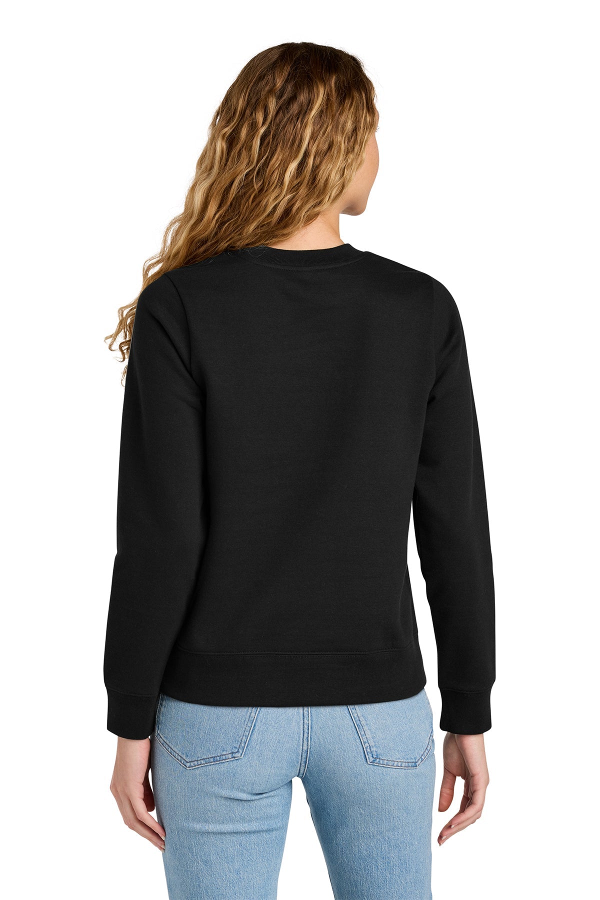 District Womens V.I.T. Custom Fleece Crews, Black