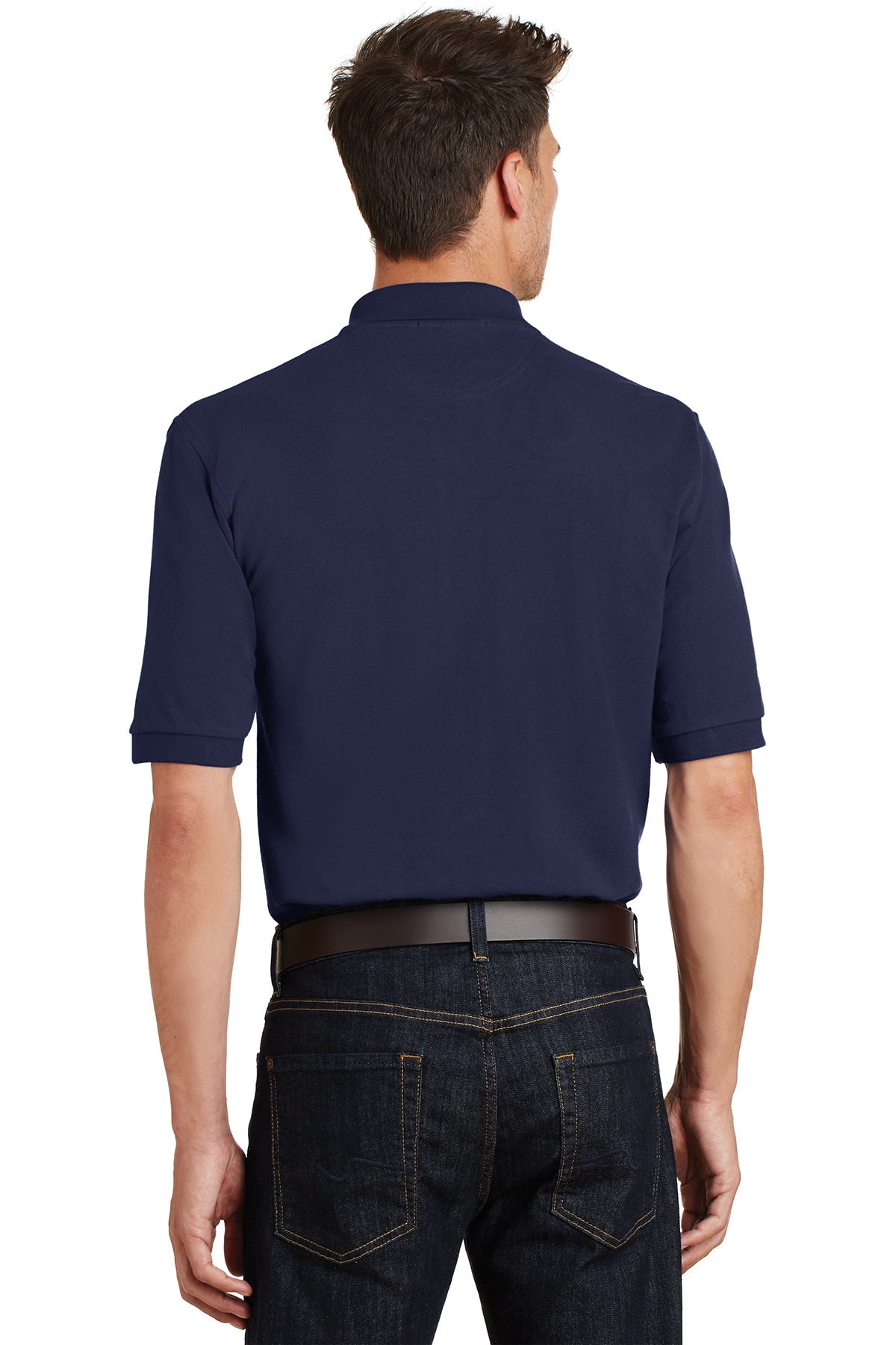 Port Authority Heavyweight Customized Cotton Pique Polos with Pocket, Navy [Williams Realty & Building Company]