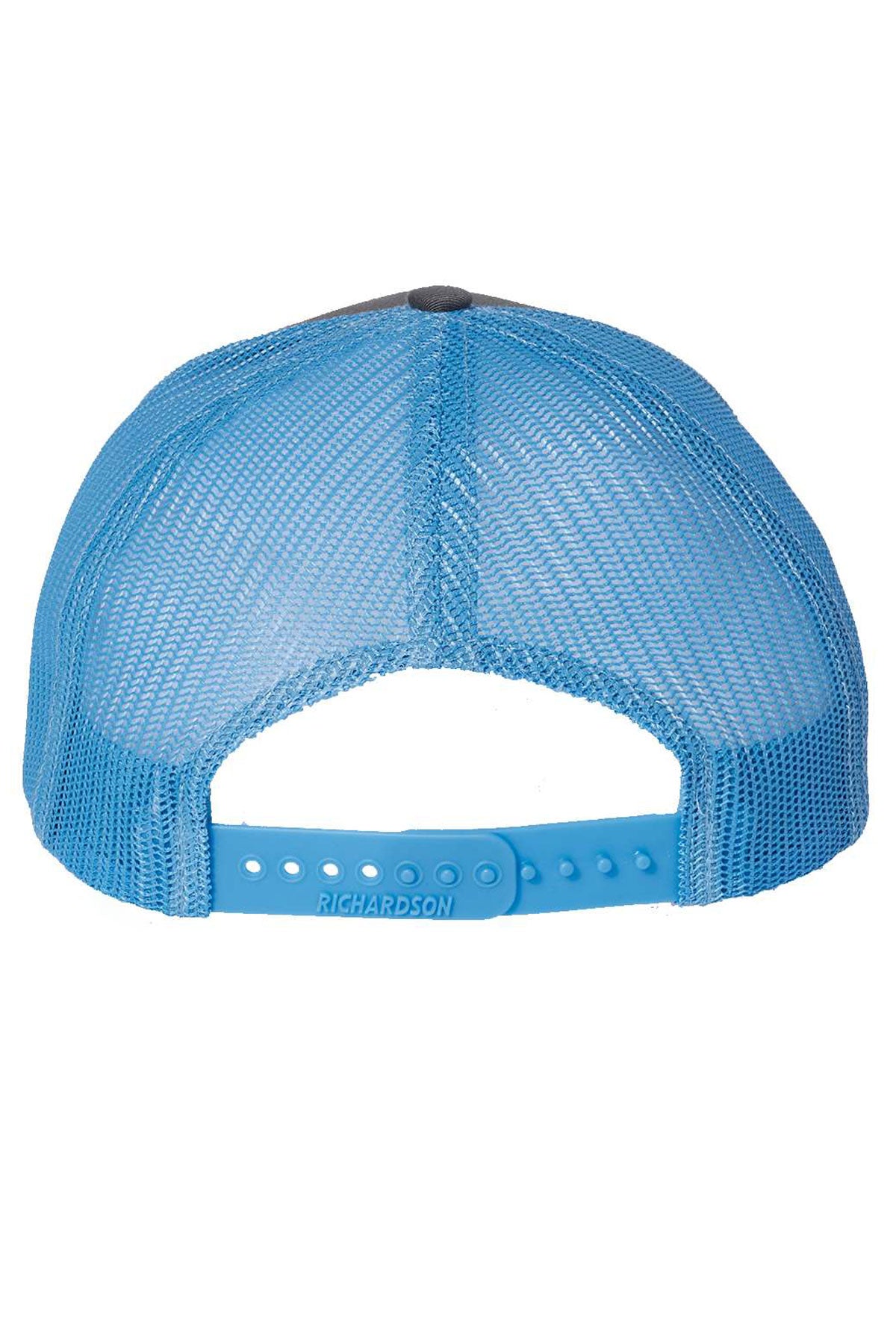 Richardson Snapback Trucker Cap, Charcoal Columbia Blue [Black Diamond Realty]