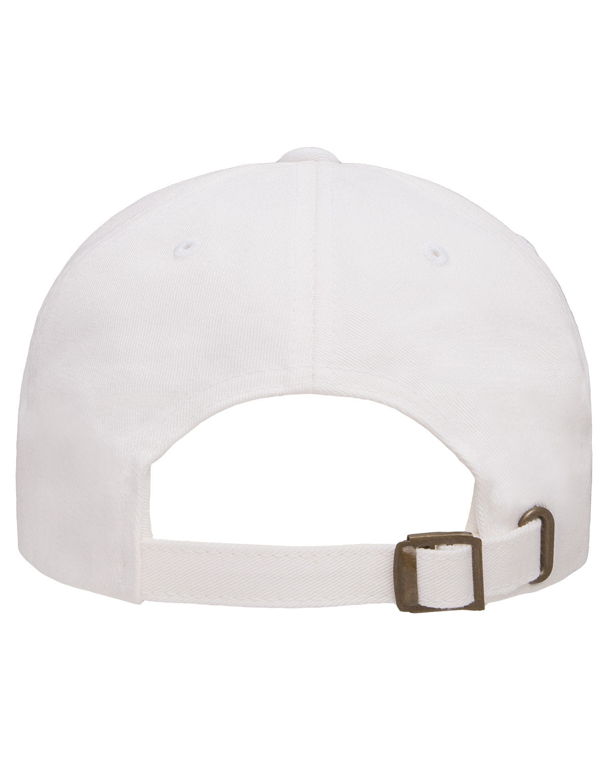 Yupoong Low-Profile Cotton Twill Branded Dad Caps, White