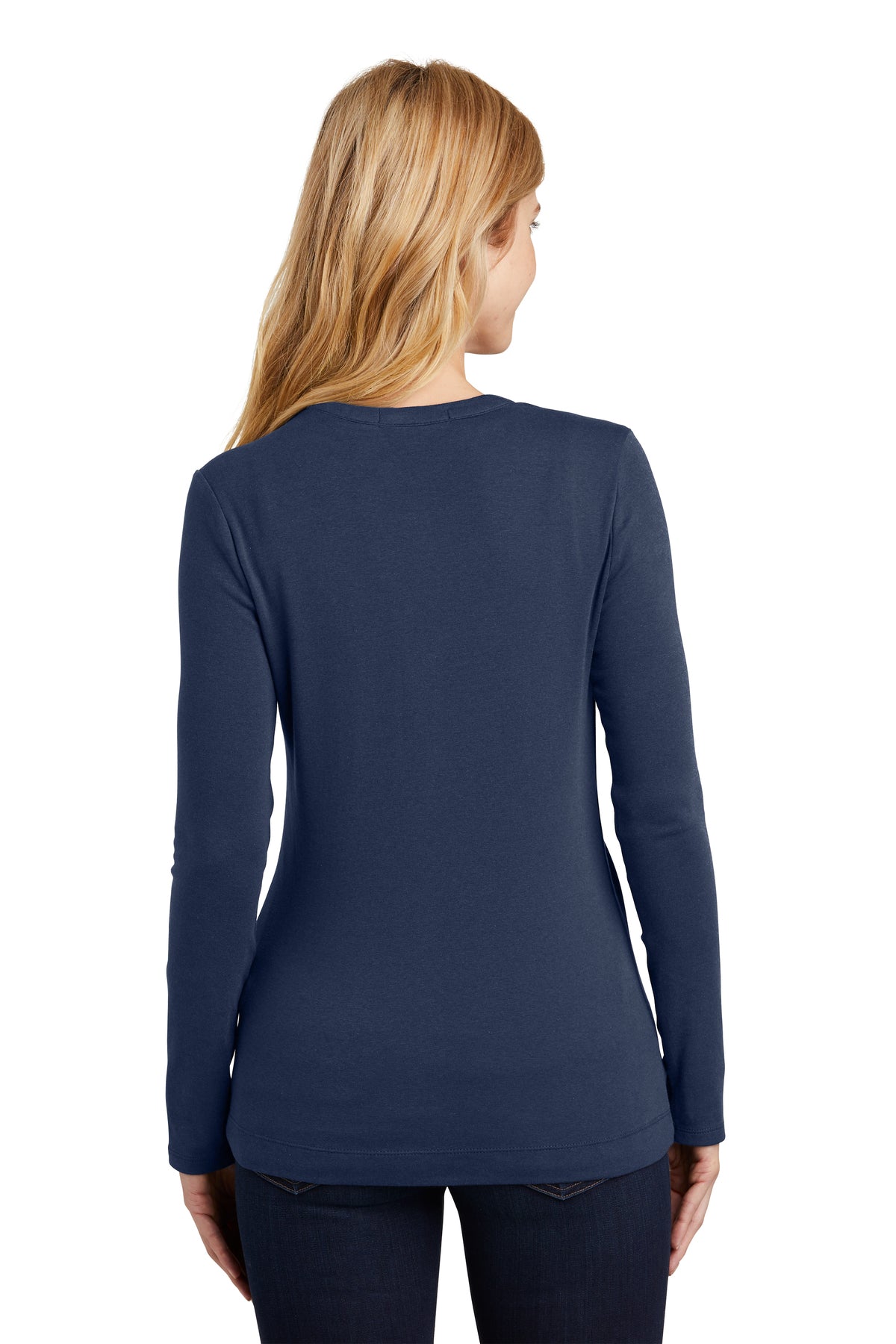 Port Authority Ladies Concept Stretch Branded Button-Front Cardigans, Dress Blue Navy [CarePartners PACE]
