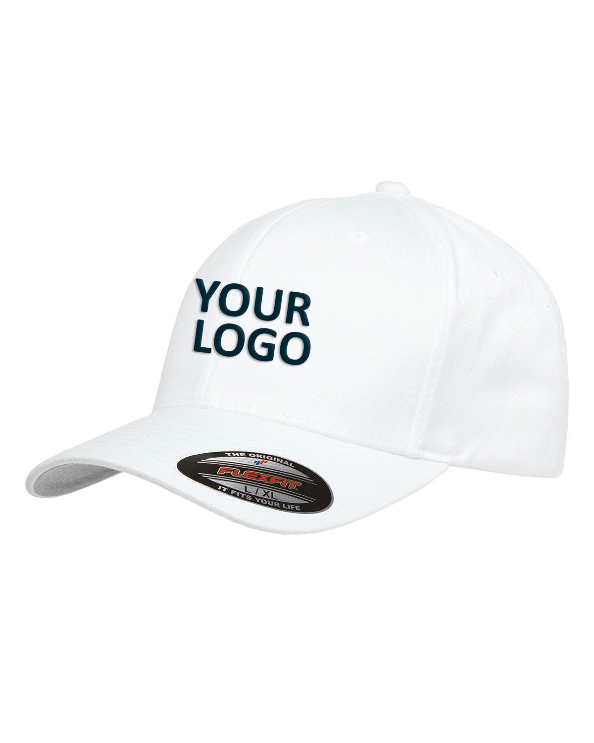 Flexfit Wooly 6-Panel Branded Caps, White [Harris & Associates]
