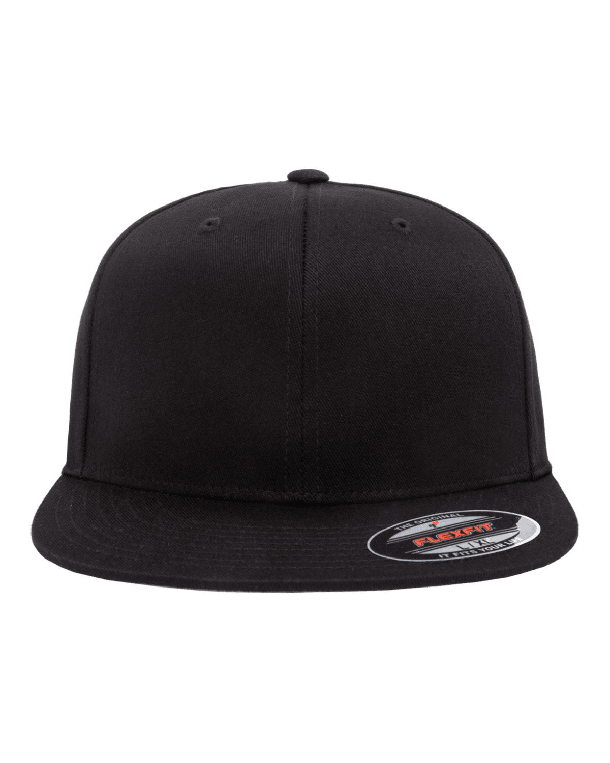 Flexfit Wooly Twill Pro Baseball Customized Caps, Black