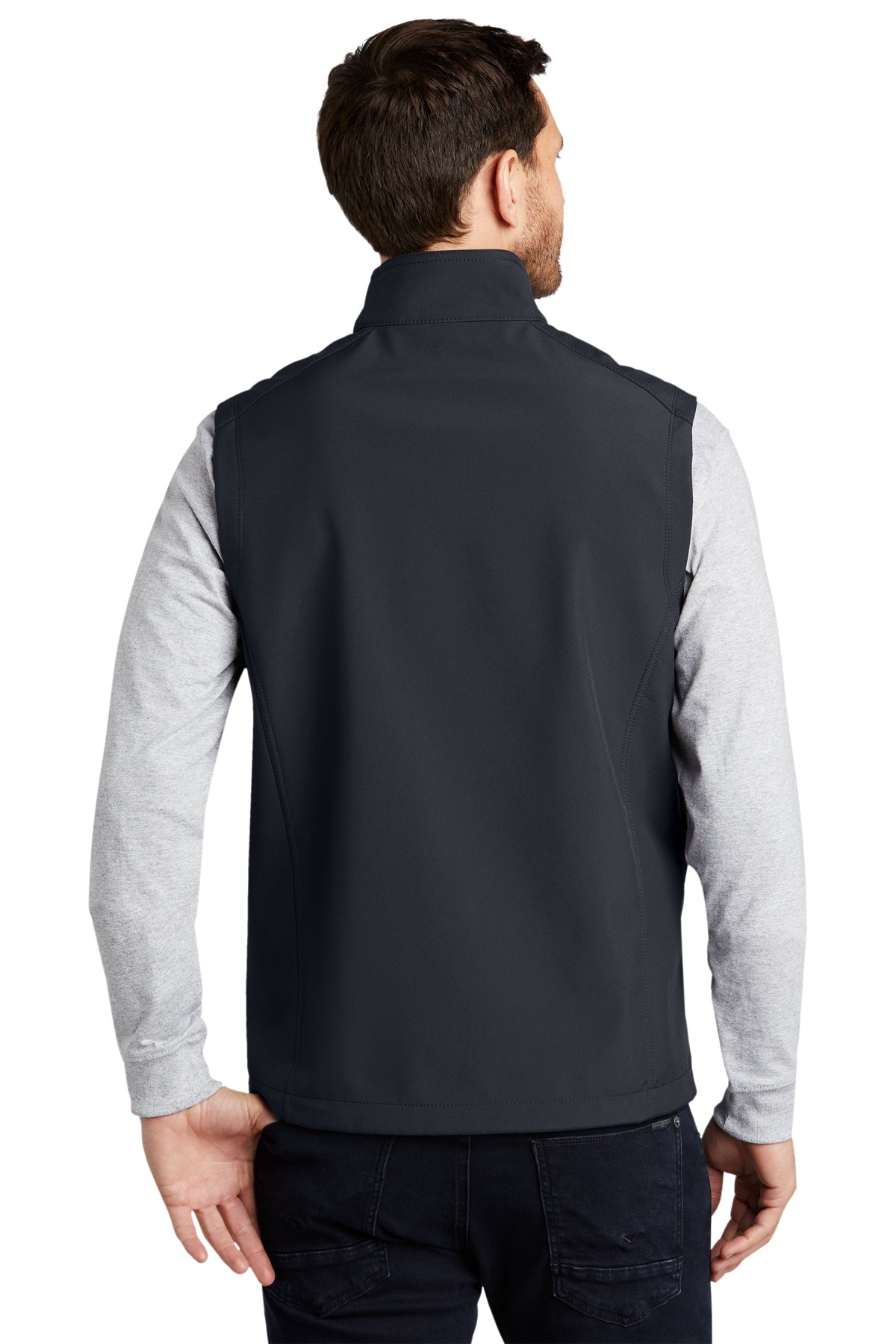Port Authority Core Soft Shell Custom Vests, Battleship Grey [Acumen]