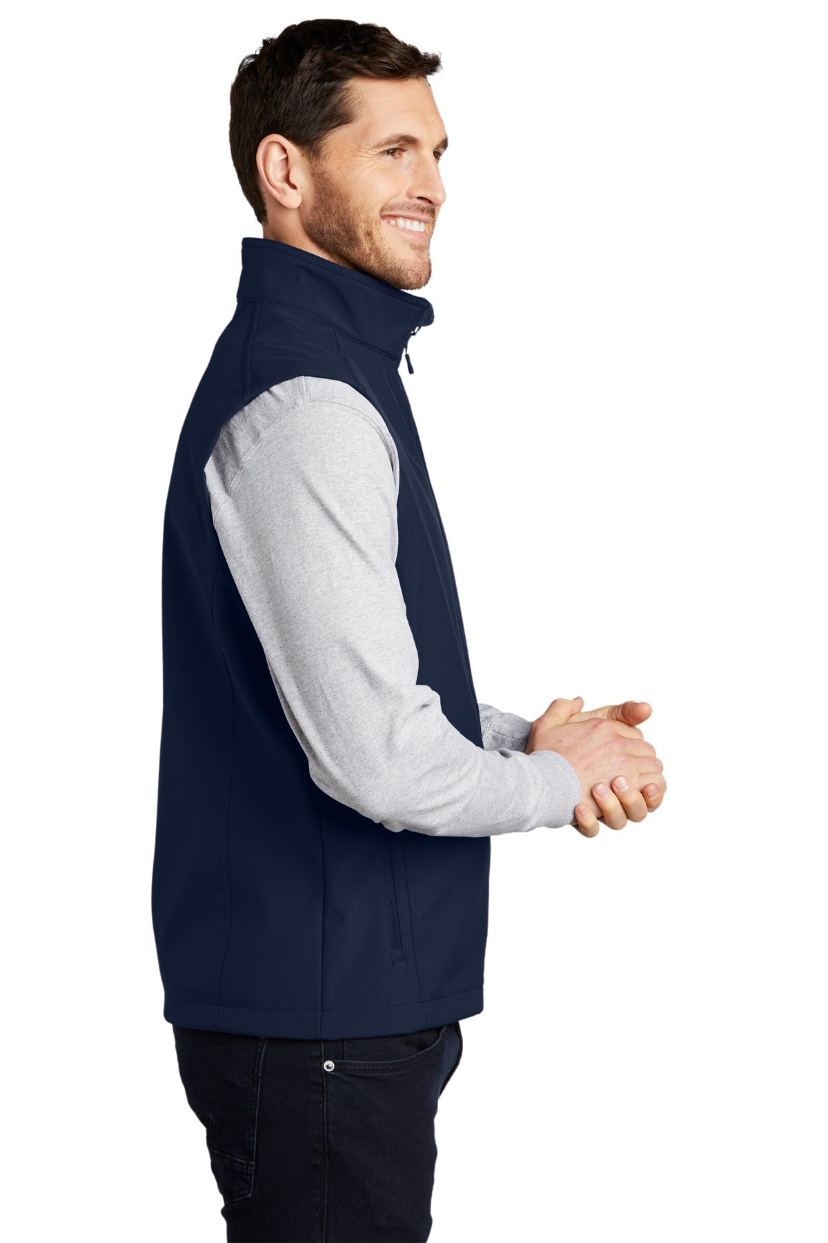 Port Authority Core Soft Shell Custom Vests, Dress Blue Navy [FORT Robotics]