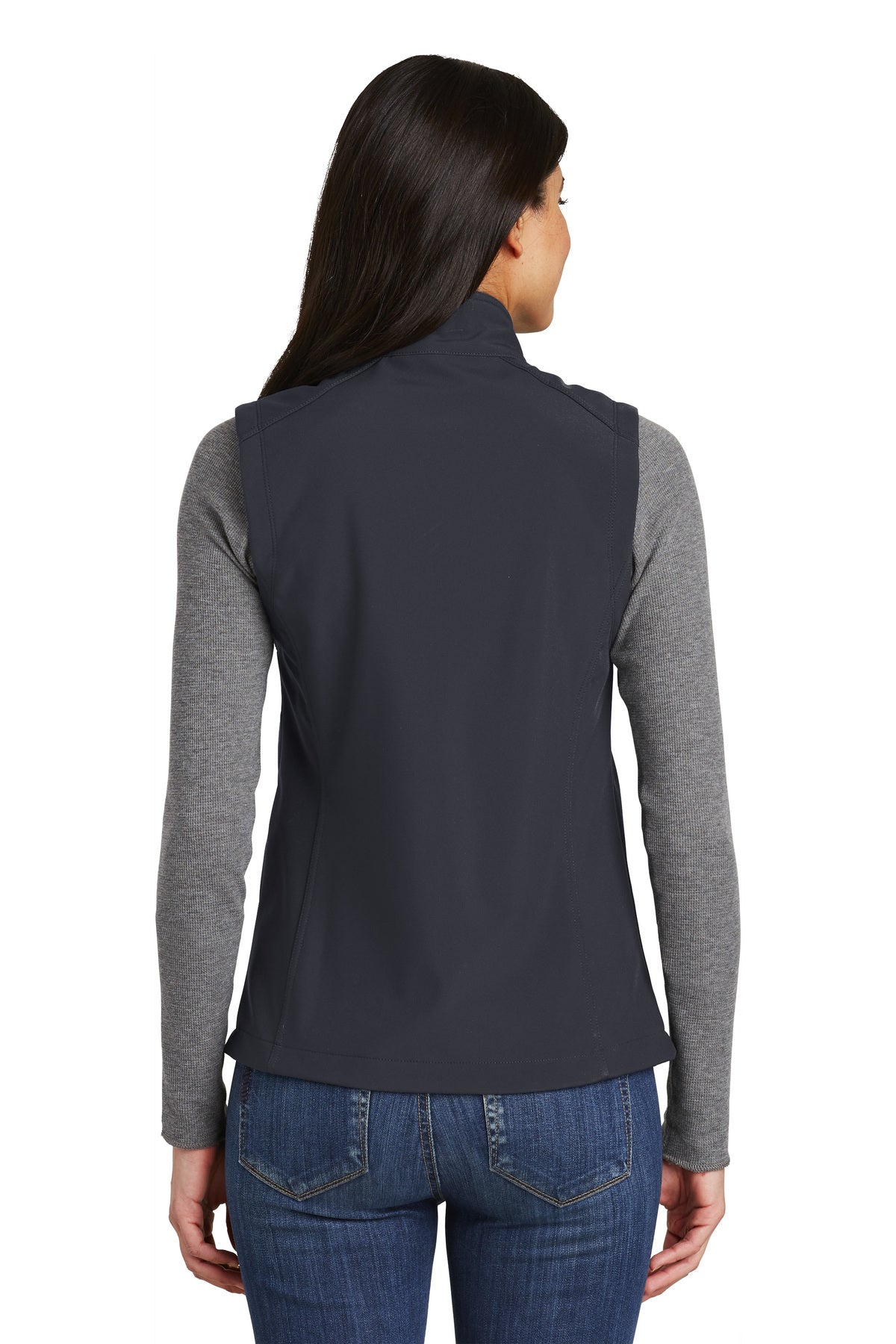 Port Authority Ladies Core Soft Shell Branded Vests, Battleship Grey [Orange by Fooda]